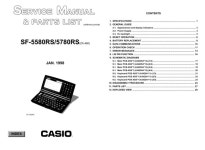 Casio SF5580RS Service Manual Mauritron #2344 판매