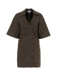 가니(GANNI) 드레이프 버튼업 셔츠 원피스 F7669 497 | jentestore