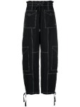 가니(GANNI) 콘트라스트 스티치 카고 팬츠 F8069 099 | jentestore