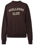 스포티 앤 리치(SPORTY & RICH) 웰니스 클럽 로고 스웨트셔츠 CR761CHOCOLATE/CREAM | jentestore