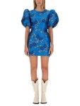 가니(GANNI) 3D 자카드 플라워 백리스 드레스 F7949_891 | jentestore