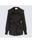가니(GANNI) 와이드 카라 울 블랜드 코트 F8486 252 | jentestore