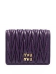 미우미우(MIU MIU) 마틀라쎄 레더 로고 플랩 반지갑 5MV2042FPP/N_MIU-F0030 | jentestore