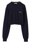 미우미우(MIU MIU) 로고 자수 울 니트 MML806 13K2 F0008 | jentestore