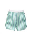 가니(GANNI) 로고 밴딩 스트라이프 쇼츠 F8925 879 | jentestore