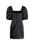 가니(GANNI) 보우 디테일 새틴 미니 원피스 F8456 099 | jentestore 가니(GANNI) 보우 디테일 새틴 미니 원피스 F8456  099 | jentestore