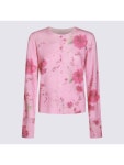 블루마린(Blumarine) 플라워 디테일 크루넥 가디건 A422M495A F7297 | jentestore