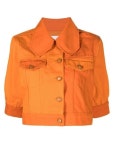 가니(GANNI) 체스트 포켓 코튼 반팔 자켓 J1164 6553493 | jentestore