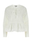 가니(GANNI) 보우 디테일 코튼 블라우스 F8511 151 | jentestore
