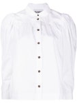 가니(GANNI) 퍼프 숄더 코튼 셔츠 F7958 151 | jentestore