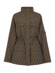 펜디(FENDI) FF 자카드 하이넥 캔버스 자켓 FJ7817A5W3F118W TOBACCO | jentestore
