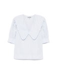 가니(GANNI) 카라 디테일 코튼 반팔 셔츠 F8637 694 | jentestore 가니(GANNI) 카라 디테일 코튼 반팔 셔츠 F8637  694 | jentestore