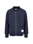 톰브라운(THOM BROWNE) 로고패치 니트 봄버 자켓 MJT391A J0090 415 | jentestore