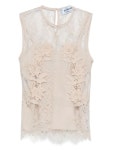 블루걸 블루마린(BLUGIRL Blumarine) 플로랄 아플리케 레이스 슬리브리스 탑 RA5114 J488130907 | jentestore