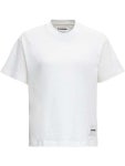 질샌더(JIL SANDER) 로고패치 헴 화이트 코튼 티셔츠 3팩 JPPT706540WT248808100 | jentestore