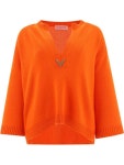 발렌티노(VALENTINO) 골드 V로고 장식 캐시미어 슬릿 니트 XB3KCC1068WO21 | jentestore