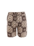 나누슈카(Nanushka) 플라워 프린팅 실크 쇼츠 NM22RSST00277 BROWN | jentestore