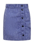 가니(GANNI) 자카드 러플 플리츠 텍스처드 스커트 F6886 731 | jentestore