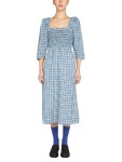가니(GANNI) 체크 시어서커 원피스 F6854_244 | jentestore