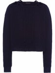 프라다(PRADA) 레이스업 숄더장식 울 니트 UMB303S2211Z7F F0008 | jentestore
