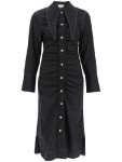 가니(GANNI) 게더링 스티치 카라 셔츠 원피스 F6836 099 | jentestore