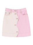 가니(GANNI) 투톤 웨이브 라인 데님스커트 J1054 428 | jentestore