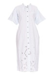 가니(GANNI) 오픈워크 자수 셔츠 원피스 F7054 628 | jentestore