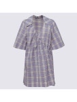 가니(GANNI) 브이넥 시어서커 미니 원피스 F7218 276 | jentestore