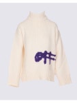 오프화이트(Off-White) 자카드 로고 터틀넥 니트탑 OWHF035F22 KNI0010137 | jentestore