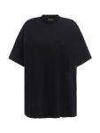 발렌시아가(BALENCIAGA) 로고 탭 블랙 빈티지 오버사이즈 티셔츠 694576TMVJ2 1151 | jentestore
