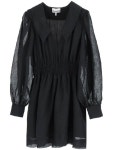 가니(GANNI) 크링클 조젯 미니 원피스 F7352 099 | jentestore