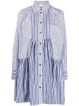 가니(GANNI) 스트라이프 미니 셔츠 원피스 F7635 758 | jentestore