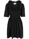 가니(GANNI) 오픈넥 코튼 미니 원피스 F7704 099 | jentestore