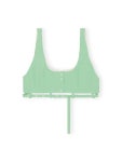 가니(GANNI) 패브릭 벨트 장식 크롭탑 F7596 484P | jentestore