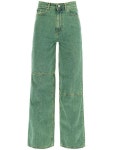 가니(GANNI) 블리치드 와이드 데님 팬츠 J1227 489 | jentestore