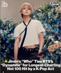 BTS 지민, 32주째 빌보드 ‘핫 100’…K팝 솔로 최장 기록 경신 < 문화 < 뉴스 < 기사본문 - KtN (K trendy NEWS) BTS 지민, 32주째 빌보드... 