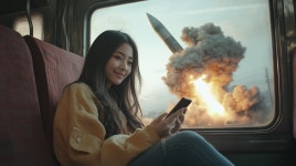 스마트 폰에 빠진 현대인 AI영상 스마트 폰에 빠진 현대인 AI영상 
