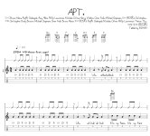 악보 > 로제 - 아파트 (APT.) (우쿨렐레-선율타브) | 힐링예술터