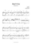 악보 > 더크로스 The cross - 돈 크라이 Dont cry | 포레뮤직스튜디오