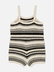 Girls Black/White Striped Crochet Playsuit | Primark Striped Crochet Playsuit