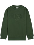 Fendi Kids Green Cotton Sweatshirt With Logo | ModeSens