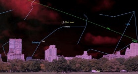 The crescent moon shines near Antares tonight (Sept. 30) | Space See the crescent moon shine above the red star Antares tonight... 