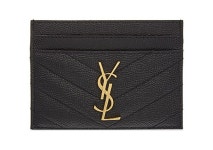 머스트잇(MUSTIT) - [시안] 국내당일, 20FW 생로랑 YSL 로고 마틀라세 캐비어 카드지갑 카드케이스 금장/은장 423291