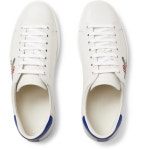 머스트잇(MUSTIT) - 구찌 뉴 에이스 로고 가죽 스니커즈 GUCCI New Ace Logo-Embroidered Leather Sneakers