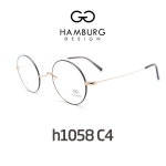 머스트잇(MUSTIT) - 2002 함부르크안경 H1058 C4 HAMBURG 동그란안경 김구안경 림락 모양 티타늄안경 함부르크디자인 코받침없는안경