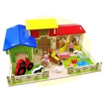동물 농장 원목 인형의집 장난감 세트 유아 역할놀이 - 오너클랜 오너클랜 - 동물 농장 원목 인형의집 장난감 세트 유아 역할놀이