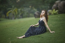 Woman Field Sunset Black - Free photo on Pixabay Free Image on Pixabay - Woman, Field, Sunset, Black Dress