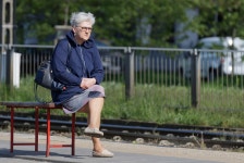 Elderly Woman Waiting Train - Free photo on Pixabay
