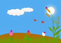 나비 튤립 정원 - Pixabay의 무료 사진