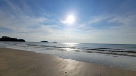 독산해수욕장 석양뷰 - 뽐뿌:캠핑포럼 독산해수욕장 석양뷰